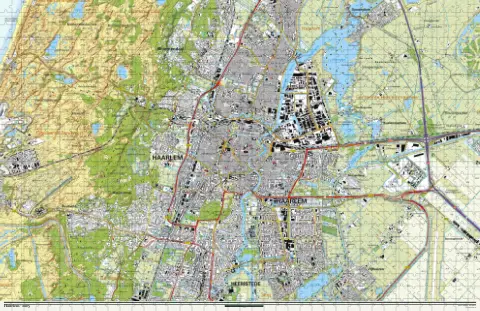 Oude kaart van Haarlem in 2025, als puzzel van 1000 stukjes